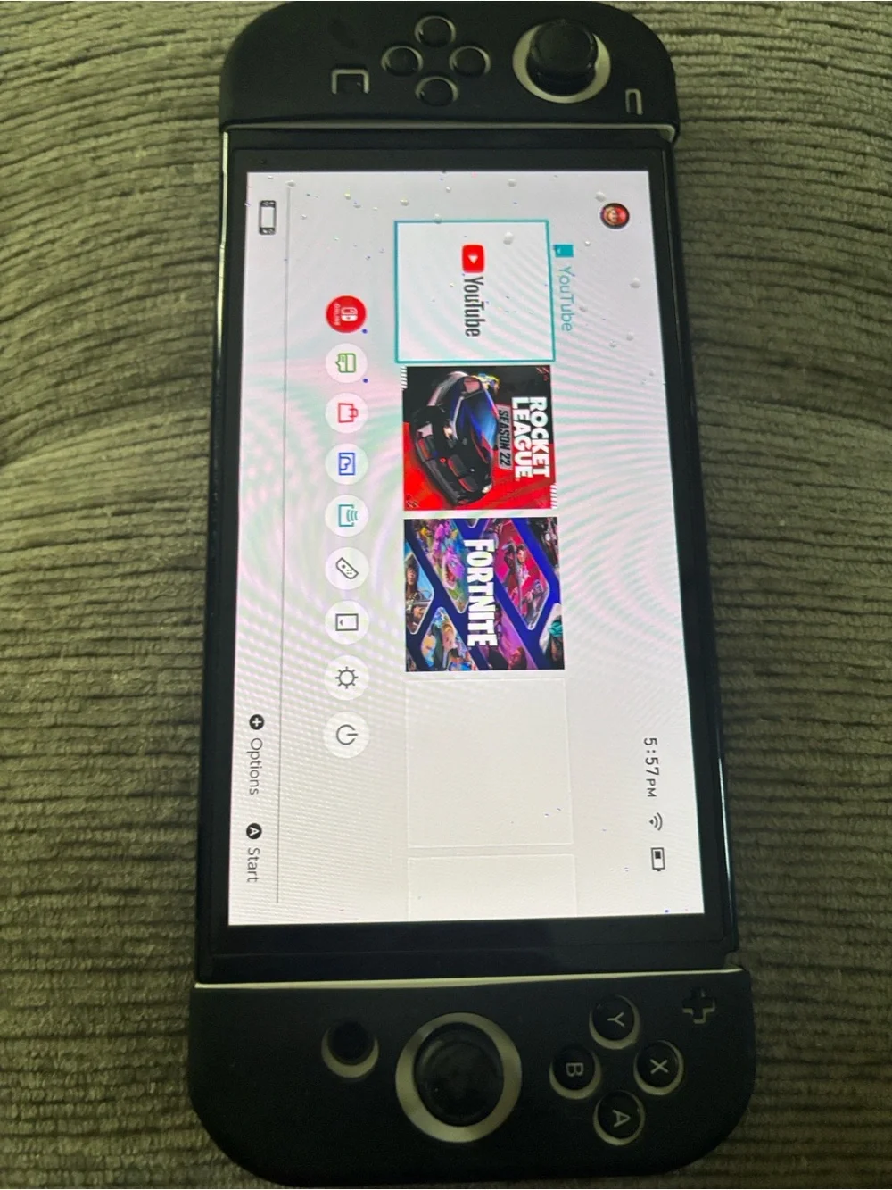Nintendo Switch with White Joy‑Con Controllers
